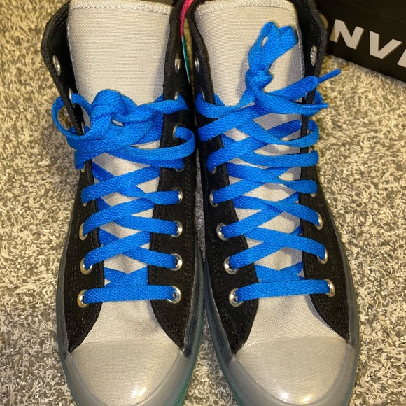 NIB CONVERSE CX HIGH TOPS TURQUOISE/ BLACK/PINK - Picture 8 of 11